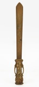 A Japanese bronze paper knife Meiji period, late 19th century,  ​​​​​​​31cm high  - 2