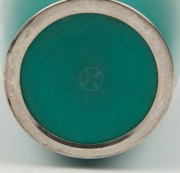 ANDO Japanese jade green cloisonn&eacute; vase with silver rim, 20th century,&nbsp; seal mark to base,&nbsp; 24cm high - 2