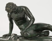 (After) MICHEL MONIER, The Wounded Gladiator, cast bronze, 19th century, 19cm high, 33cm wide, 17cm deep - 2