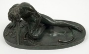 (After) MICHEL MONIER, The Wounded Gladiator, cast bronze, 19th century, 19cm high, 33cm wide, 17cm deep - 4