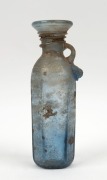 A Roman style blue glass oil bottle, unknown age,  ​​​​​​​22.5cm high  - 2