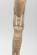 An African carved ivory figural sculpture on burl timber base, early to mid 20th century, ​​​​​​​61cm high - 4