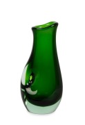 FULVIO BIANCONI&nbsp;Forato green Murano glass vase, ​​​​​​​23cm high