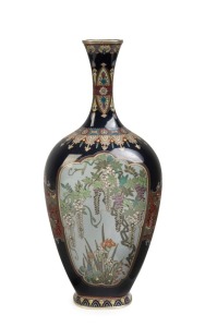 A fine antique Japanese silver and gold wire work cloisonne vase with floral motif, possibly the work of Namikawa Yasuyuki, Meiji period, 19th/20th century, 15cm high