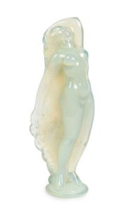 SABINO "Reveil" French opalescent glass statue, signed "Sabino, Paris", 17cm high