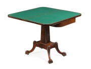 An antique Scottish rosewood card table with carved claw feet, early 19th century, ​​​​​​​75cm high, 91cm wide, 45cm deep - 2