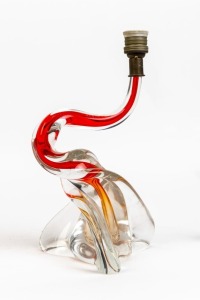 A Murano glass table lamp base, mid 20th century, 34cm high overall