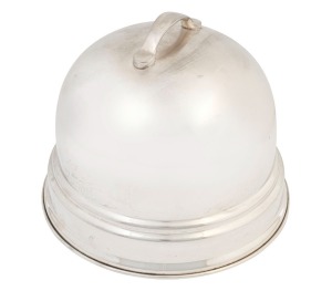 A silver plated meat dish cover, 20th century, 23cm high, 27cm wide
