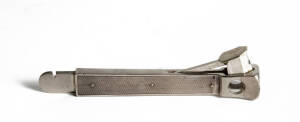 Panetela sterling silver cigar cutter, c1902. Length 15cm&nbsp;