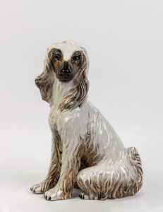 An Italian ceramic dog statue, mid 20th century, 42cm high