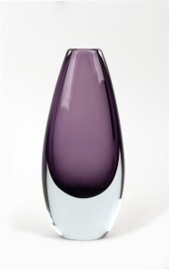 STROMBERG Swedish art glass vase, circa 1960, 22cm high