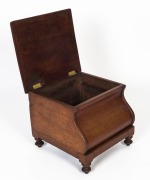 A Colonial Australian cedar storage box / commode with serpentine front and full turned legs, mid 19th century, ​​​​​​​38cm high, 43cm wide, 42cm deep - 2