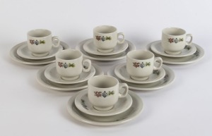 R.A.C.V. CLUB porcelain tea ware for six, (18 pieces)