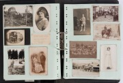 MELBOURNE CITY, SUBURBS & VICTORIAN TOWNS: A large album containing a very good range of cards; somewhat annotated and with much of social history interest including street scenes, people, buildings, a few advertising, also a couple of cartes-de-visite, p - 2