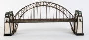 SYDNEY HARBOUR BRIDGE Australian Arts & Crafts leadlight lamp,  19cm high, 47cm wide - 2