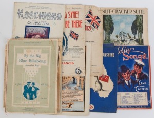 SHEET MUSIC collection of twenty Australian themed examples, many with colour lithographed fronts including examples by Ida Rentoul Outhwaite, Dr. J. Laurence Rentoul and numerous war time examples.