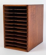 An Australian hardwood desktop flat file, early 20th century, ​​​​​​​39cm high, 24cm high, 35cm deep