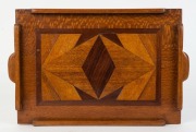 An Australian specimen timber serving tray, early 20th century, ​​​​​​​48cm across the handles - 2