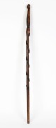 An Australian folk art walking stick carved with emu, kangaroo and snake, 19th/20th century, ​​​​​​​88cm high