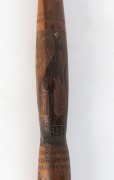 An Australian folk art walking stick carved with emu, kangaroo and snake, 19th/20th century, ​​​​​​​88cm high - 2