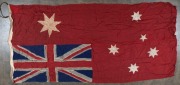 RED ENSIGN FLAGS. Group of three Australian red flags, early to mid 20th century, approximately 130 x 260cm each - 2