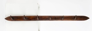An antique coat rack, stained pine, 19th century, ​​​​​​​105cm wide