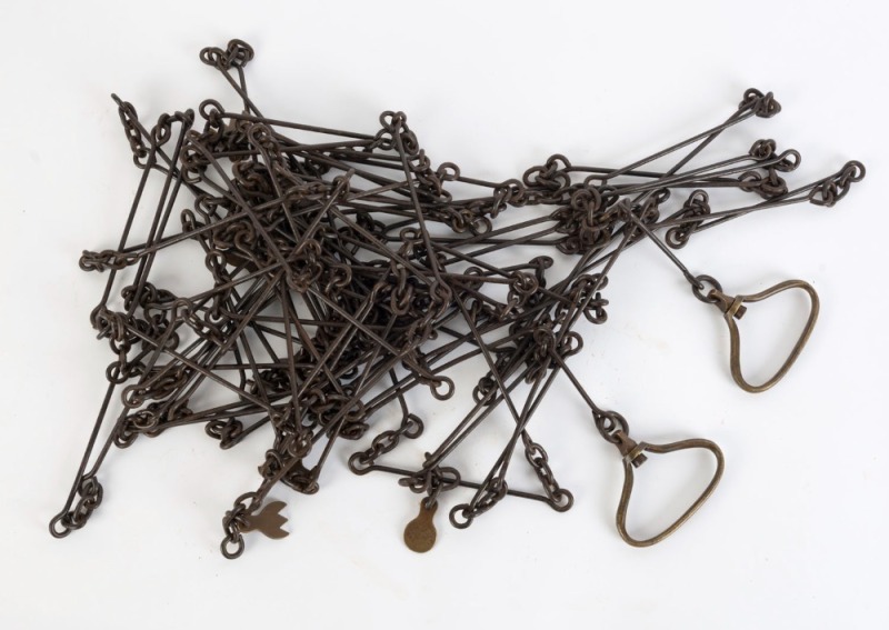 Antique survey chain by Chesterman of Sheffield, 19th century