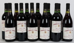 2002 Tyrrell's Vat 6 Pinot Noir (5 bottles) and Tyrell's Vat 9 Hunter Shiraz (7 bottles), Hunter Valley, New South Wales. Total: 12 bottles.