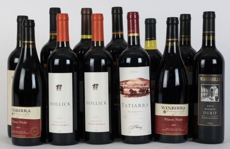 AN AUSTRALIAN DOZEN: including 1992 Dalfarras Cabernet Sauvignon (1); 1999 Carlyle Shiraz (2); 2000 Brown Brothers Patricia Cabernet Sauvignon (1); 2000 Saltram No.1 Barossa Shiraz (1); 2001 Brands of Coonbawarra Cabernet Sauvignon (1), plus six others. T