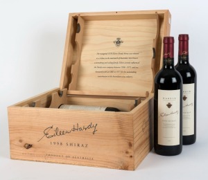 1998 HARDY'S Eileen Hardy Shiraz, South Australia, (5 bottles) in original timber box.  The box is signed and endorsed by Bill Hardy. 