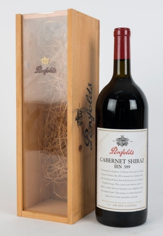 1995 PENFOLDS Bin 389, Cabernet Shiraz, South Australia, in original wooden case (1 magnum). 