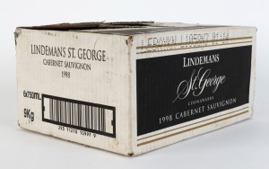 1998 LINDEMANS St. George Vineyards, Cabernet Sauvignon, Coonawarra, South Australia, (6 bottles) in original cardboard box