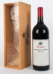 1994 PENFOLDS Bin 389, Cabernet Shiraz, South Australia, in original wooden case (1 magnum). Penfolds red wine clinic 2010