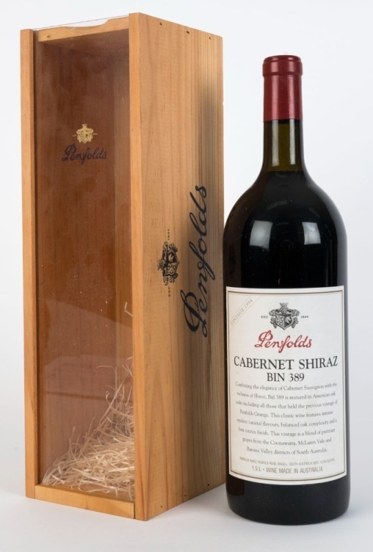 1994 PENFOLDS Bin 389, Cabernet Shiraz, South Australia, in original wooden case (1 magnum). 