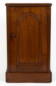 An Australian cedar pot cupboard with moulded arch-top panelled door, 19th century, ​​​​​​​78cm high, 46cm wide, 38cm deep