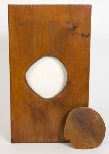 OUTHOUSE SEAT, solid huon pine, Tasmanian origin, early to mid 19th century, 