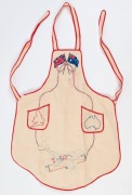 AMY JOHNSON MacRobertson 1934 England to Melbourne Air race hand embroidered commemorative apron