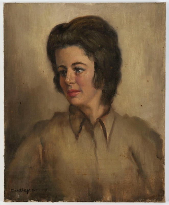 DUDLEY DREW (portrait of a lady), oil on canvas, ​​​​​​​50cm x 40cm