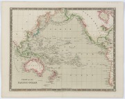 JOHN CRANE DOWER (1791 - 1846), "Chart of the Pacific Ocean", [London, Henry Teesdale, c1836], some hand colouring, 34 x 42cm.