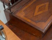 An antique Australian writing slope with unusual gallery top. Australian cedar casuarina (beefwood) and kauri pine. Interior fitted with compartments and drawers, 19th century, 23cm high, 41cm wide, 35 cm deep - 4