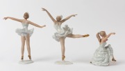 WALLENDORFER&nbsp;three German porcelain dancing figurines, factory marks to bases, the largest 23cm high - 2