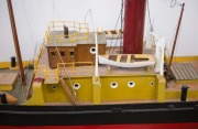 A scratch built model steamboat, mid 20th century, 144cm long - 2