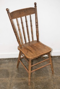 KANGAROO back antique dining chair, 19th/20th century, ​​​​​​​95cm high