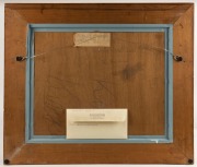 HAROLD FREDERICK (WEAVER) (RAOKIN) HAWKINS (1893 - 1977), The Two Rooms,&nbsp; oil on board,&nbsp; signed upper right "Raokin '46", inscribed in pencil and signed in the artists hand with title verso, with Macquarie Galleries label affixed and conservators report a - 4