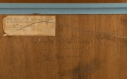 HAROLD FREDERICK (WEAVER) (RAOKIN) HAWKINS (1893 - 1977), The Two Rooms,&nbsp; oil on board,&nbsp; signed upper right "Raokin '46", inscribed in pencil and signed in the artists hand with title verso, with Macquarie Galleries label affixed and conservators report a - 5