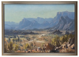 JOHN SAMUEL&nbsp;LOXTON&nbsp;(1903 - 1969), Morning in the McDonnell Ranges, Central Australia, oil on canvas, signed lower right, 64 x 92cm.
