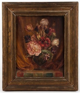 ARTIST UNKNOWN (18th/19th century Dutch School),  floral still life,  oil on board,  signed lower right, 44cm x 63cm