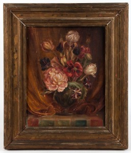 ARTIST UNKNOWN (18th/19th century Dutch School), floral still life, oil on board, signed lower right, 44cm x 63cm