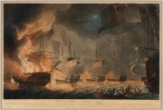 ROBERT DODD (1748 - 1815) "Battle of the Nile, the Attack at Sunset" [Plate 1], "Battle of the Nile, at 10 O'clock at Night" [Plate 2], "Battle of the Nile, Near Midnight" [Plate 3], "Battle of the Nile, on the Ensuing Morning" [Plate 4], a series of four - 7