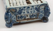 A Chinese porcelain table abacus, 19th/20th century, 9cm high, 37cm wide, 18cm deep - 2